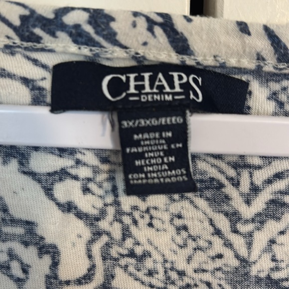 Blue and white t-shirt by Chaps in size 3X - Picture 10 of 13